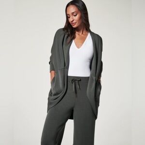 SPANX air essentials cocoon wrap cardigan- Dark Palm
